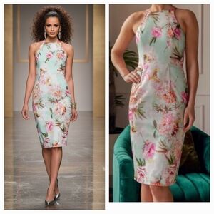 Floral Halter Neck Dress